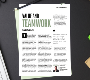 VALUE AND TEAMWORK