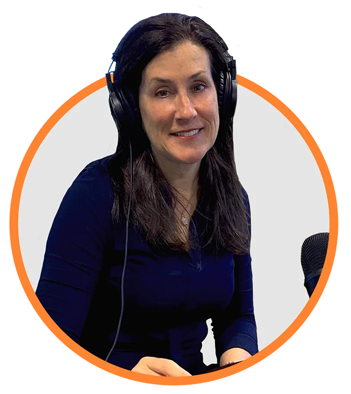 This is an image of our Vice President of Marketing and Communications, Nancy Arato. It indicates how she is one of the hosts of PrestigePEO's HR-in-15 Podcast.