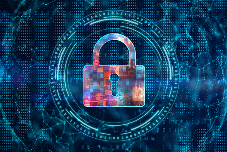 090821 Top 4 Tips to Spot and Stop Phishing Emails_BLOG_IMAGE Artwork of a digital lock