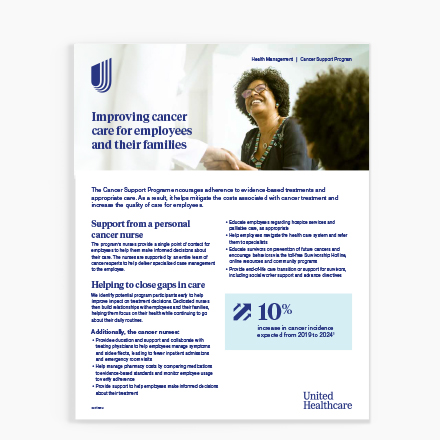 Cancer Support Programs – Employer