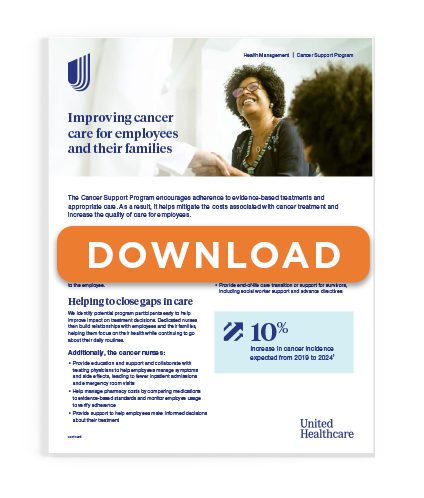 Cancer Support Program Infographic Download