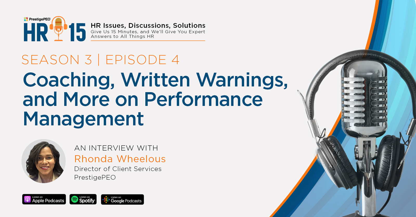 HR-in-15 Interview with Rhonda Wheelous: Coaching, written warnings, and more on performance management