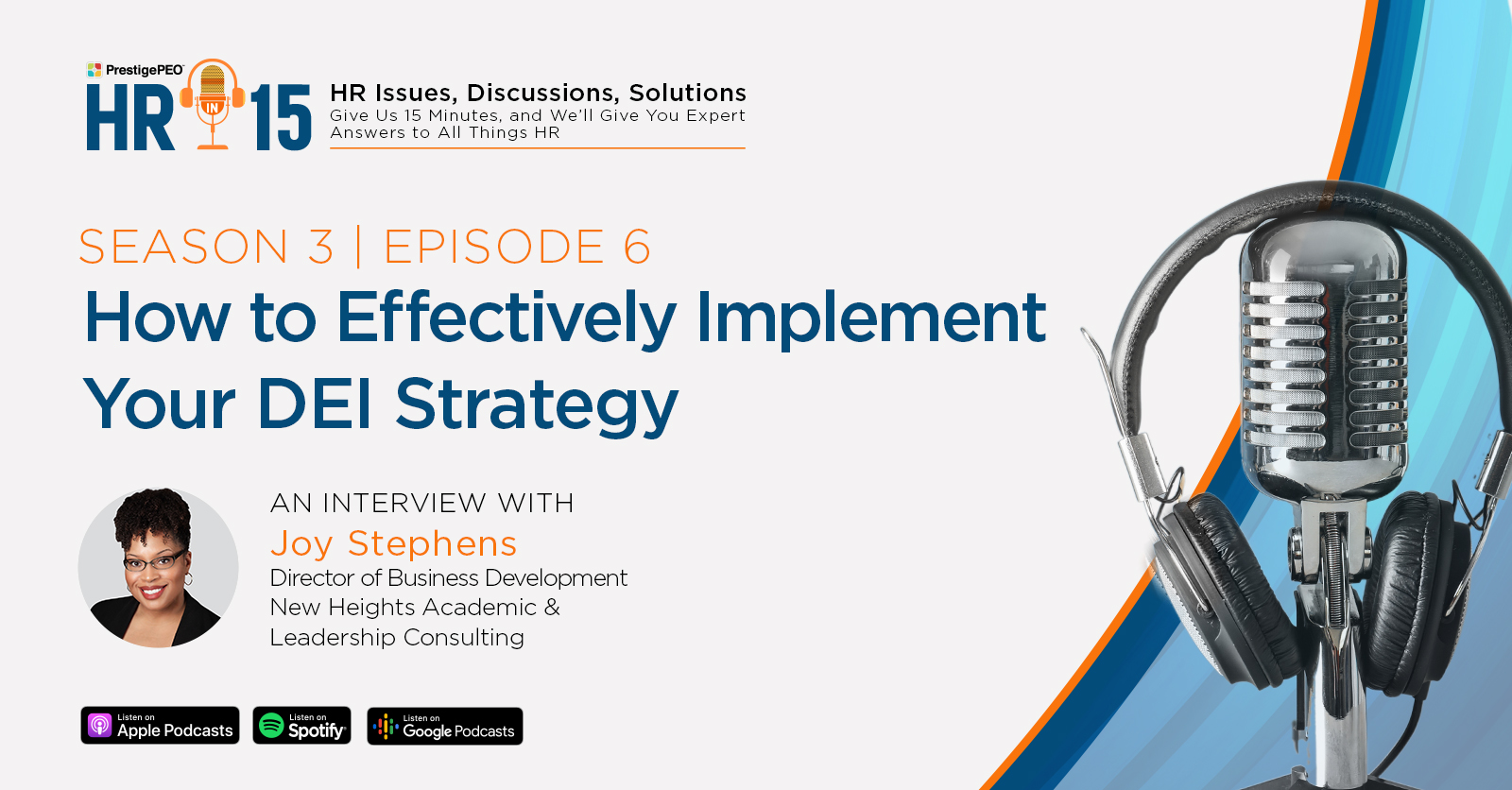 HRin15_S3_E6_Joy_Stephens_Blog_Artwork HR-in-15 Interview with Joy Stephens: How to effectively implement your DEI strategy