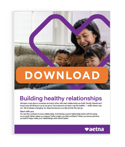 Aetna Building healthy relationships Infographic Download
