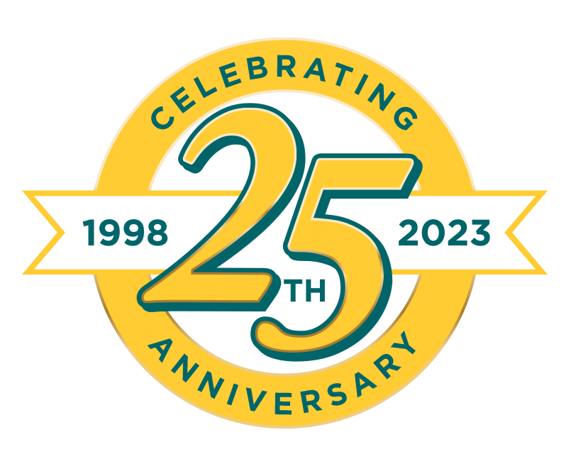 Homepage Banner 25 Year Anniversary Logo