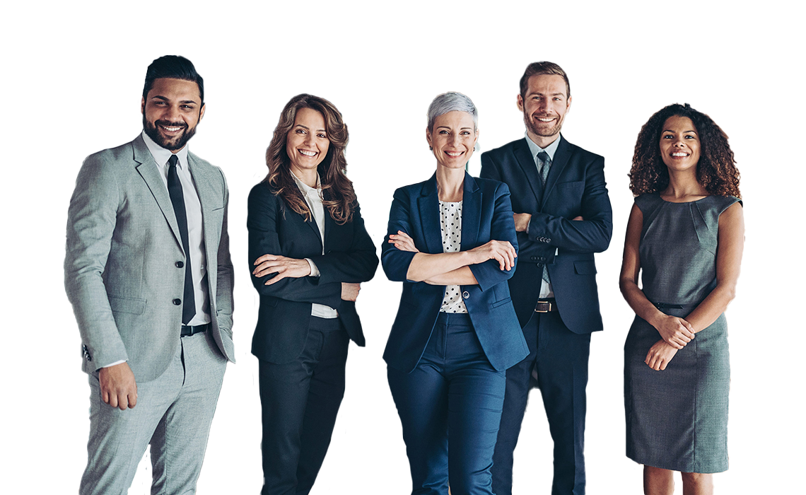 Human Resources employees smiling in a group