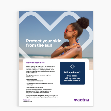 Aetna Summer Sun Protection Infographic