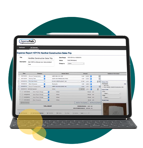 Expensepath software screenshot