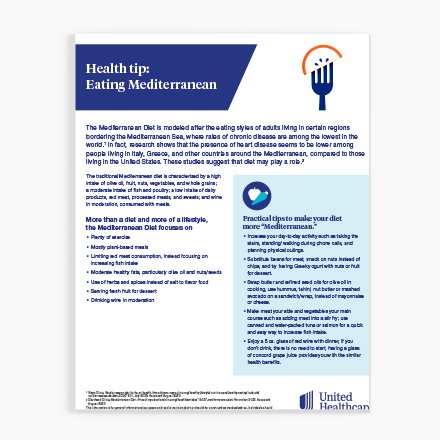 Health Tip: Eating Mediterranean