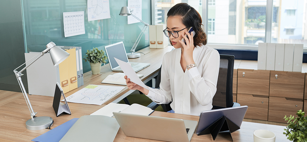 Small Business Owner busy working