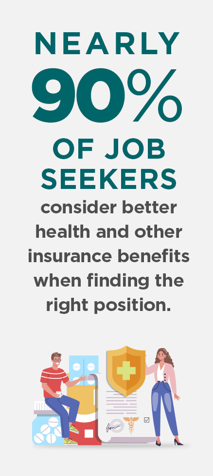 120424 - 90 Percent of Job Seekers inforgraphic 2 90% of job seekers consider employee benefits when looking for a job infographic