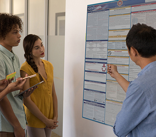 Compliance and Risk Management - Poster Compliance Poster being reviewed