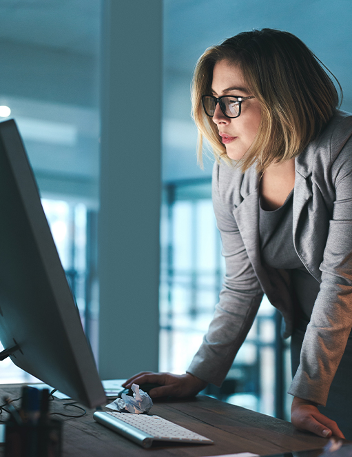 Services - HR Technology Businesswoman using HR Technology