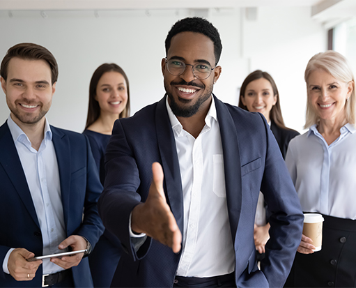 partnering with a peo business team welcoming