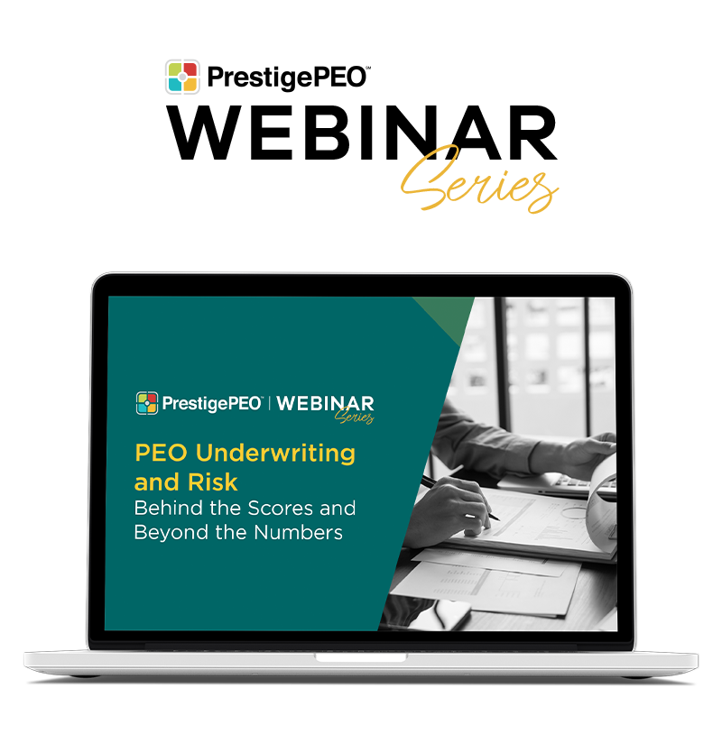 PrestigePEO Webinar - PEO Underwriting and Risk Landing Page Image